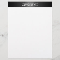 Black and White Business Letterhead