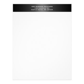 Black and White Business Letterhead