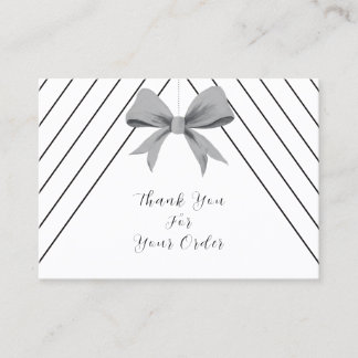 Black and white Business Thank you Business Card