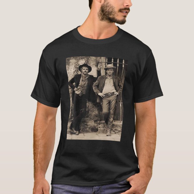 Black And White Butchs And Sundances Kids Picture T-Shirt (Front)