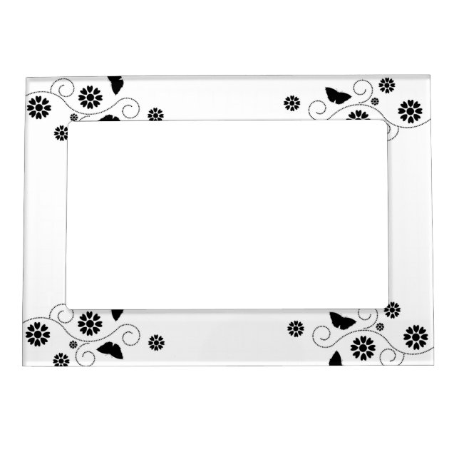 Black And White Butterflies And Hearts  Frame (Front)