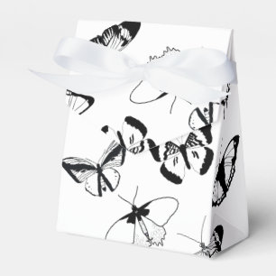 Black and White Butterflies Favor Boxes