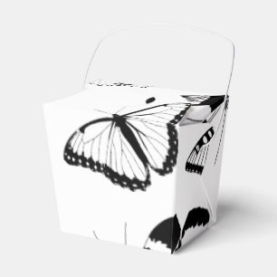 Black and White Butterflies Favor Boxes