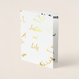 Black and White Butterflies Foil Card