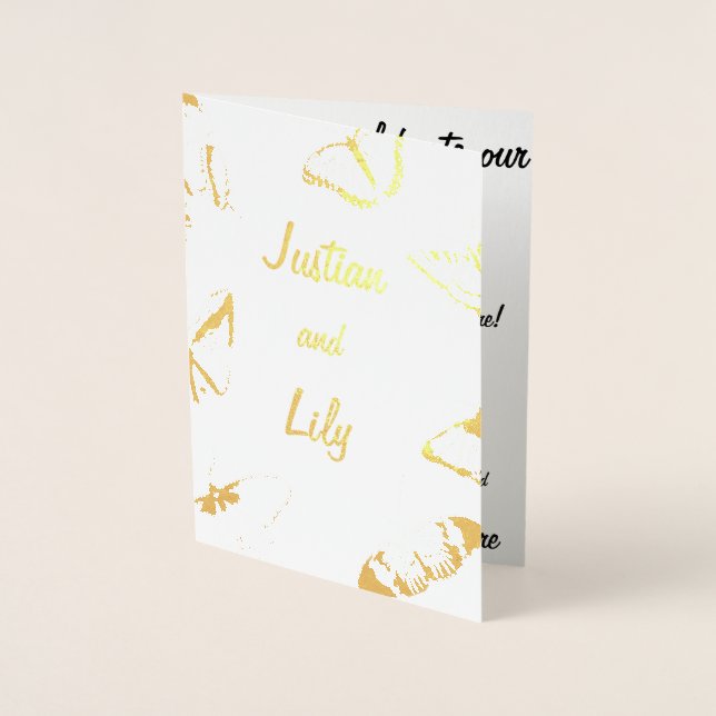 Black and White Butterflies Foil Card (Front)