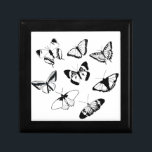 Black and White Butterflies Gift Box<br><div class="desc">Fashionable modern chic wedding design,  perfect for weddings,  daily life,  and bridal showers. These simple butterflies go with almost anything and everything.</div>