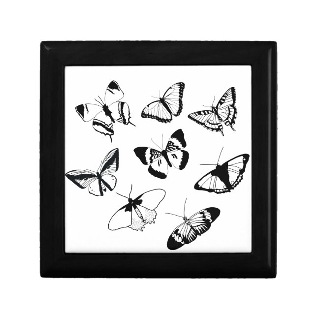 Black and White Butterflies Gift Box (Front)