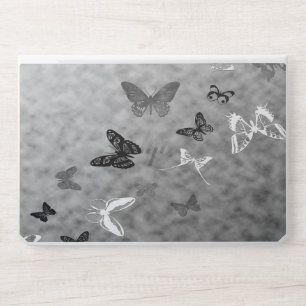 Black and White Butterflies HP Laptop Skin