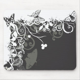 Black and white butterflies Mousepad