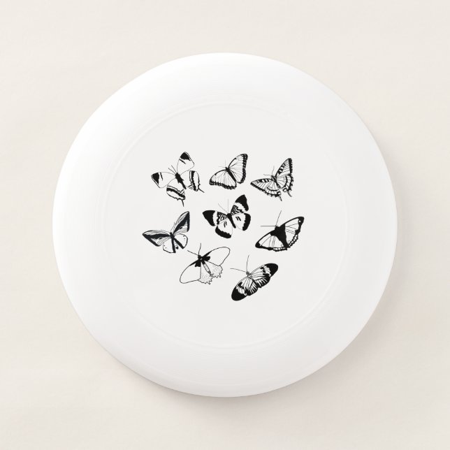 Black and White Butterflies Wham-O Frisbee (Front)