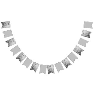 Black and White Butterfly Bunting Flags