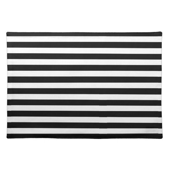 Black and White Cabana Stripe Placemat