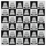 Black And White Cake Fabric