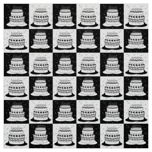 Black And White Cake Fabric