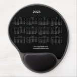 Black And White Calendar 2023 Gel Mouse Pad at Zazzle