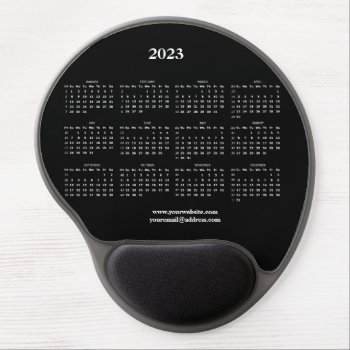 Black And White Calendar 2023 Gel Mouse Pad by Stangrit at Zazzle