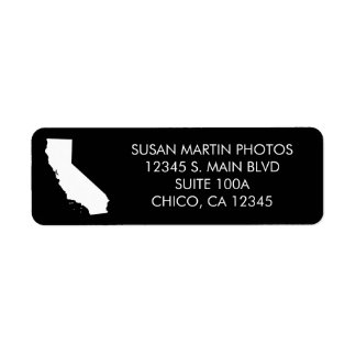 Black and White California Modern Minimalist Label