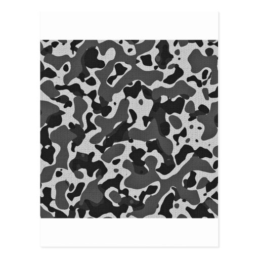 black and white camo print postcard | Zazzle