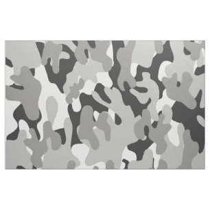 Black and White Camouflage Fabric