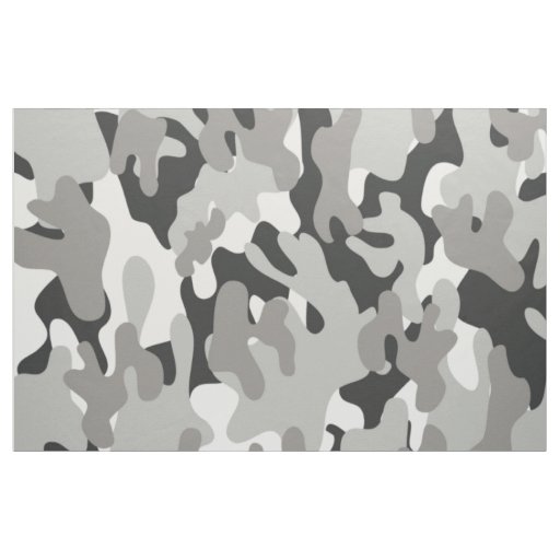 Gray and Black Camo Fabric by the Yard, Black and Gray Camouflage