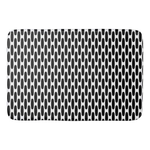 Black And White Camouflage Net Patterns Stylish Bath Mat