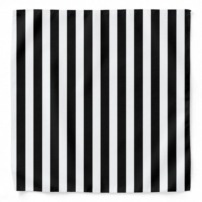 Black and white candy stripes bandana (Front)