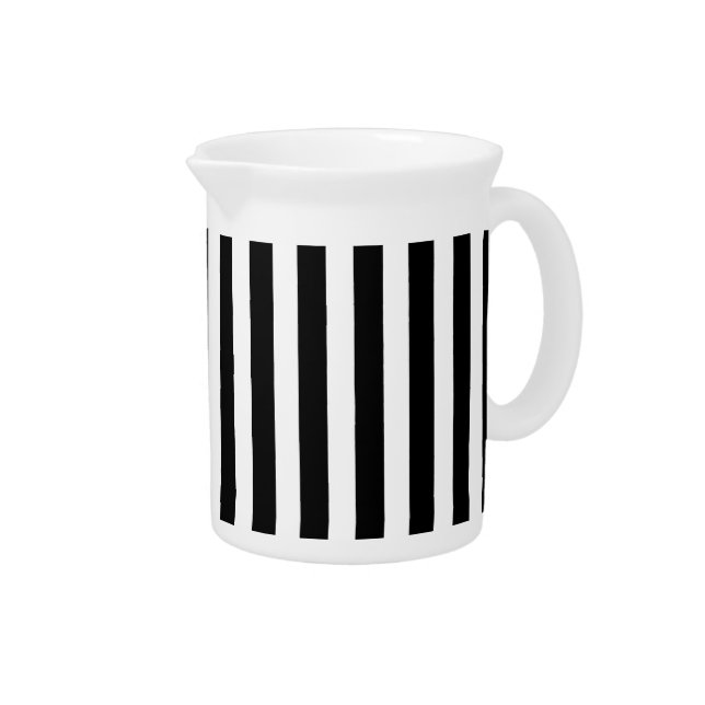 Black and white candy stripes beverage pitcher (Right)