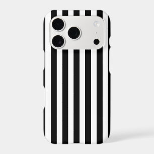 Black and white candy stripes iPhone 17 pro case