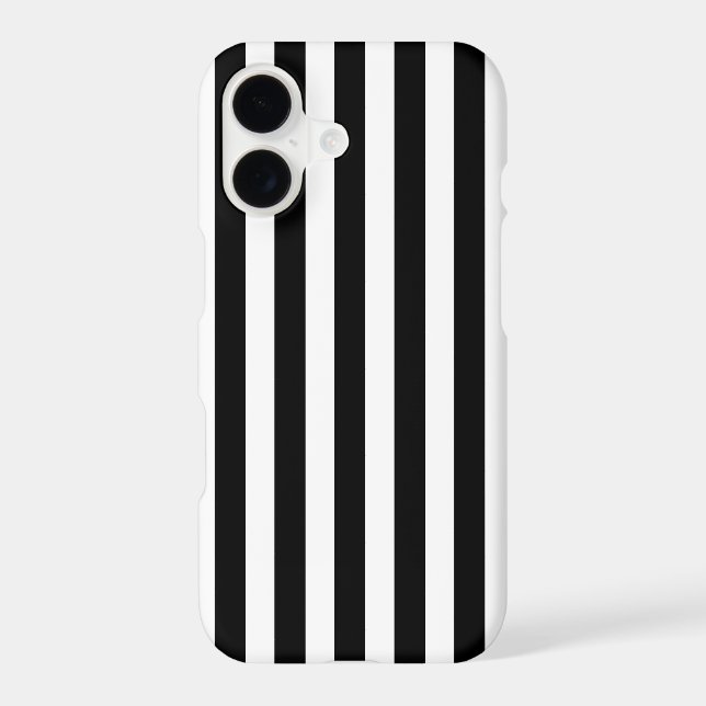 Black and white candy stripes Case-Mate iPhone case (Back)