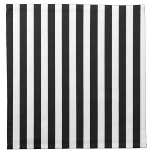 Black and white candy stripes cloth napkin