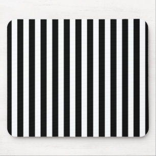Black and white candy stripes mouse pad