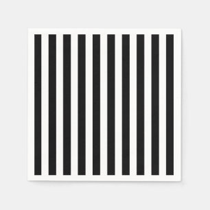 Black and white candy stripes napkins