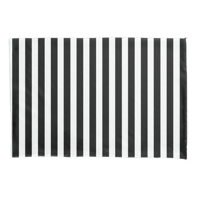 Black and white candy stripes pillow case (Front)