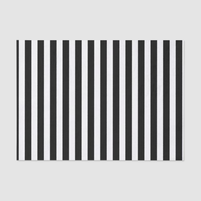 Black and white candy stripes tissue paper (Front)