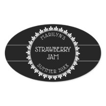 Black and White Canning Label Stickers