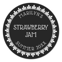 Black and White Canning Label Stickers