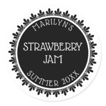 Black and White Canning Label Stickers