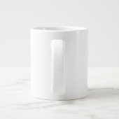 Black and White Cape Coral & Palm design Large Coffee Mug (Back)