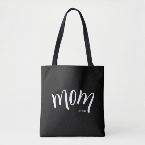 Black and White Caps Mom Established Elegant  Tote Bag