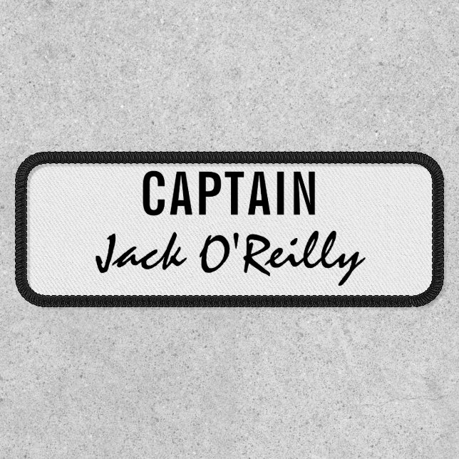 Black and White Captain Patch (Front)