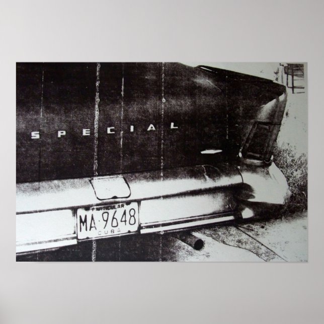 Black and white car poster (Front)