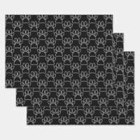 Dog Pawprint Trail Wrapping Paper Sheets | Zazzle