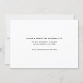 Black and White Casual Rehearsal Dinner Invitation (Back)