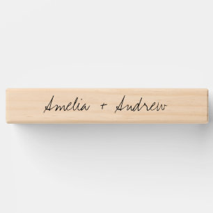 Black and White Casual Script Wedding Topple Tower