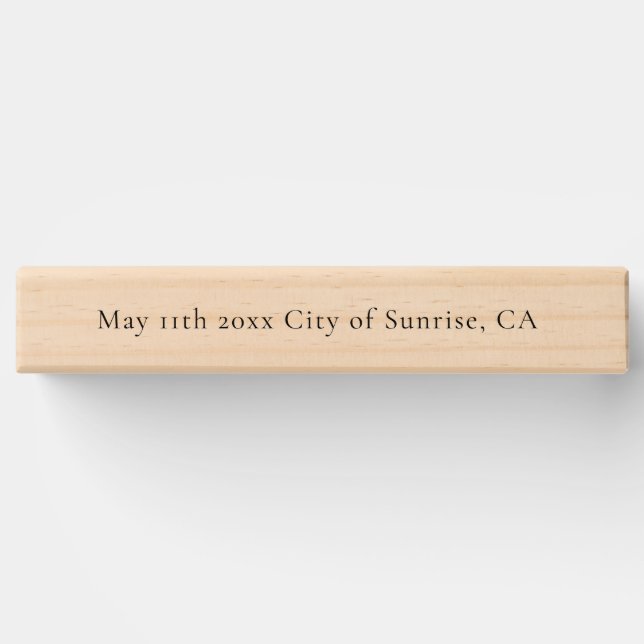 Black and White Casual Script Wedding Topple Tower (Back)