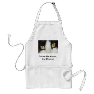Black and White Cat Adult Apron