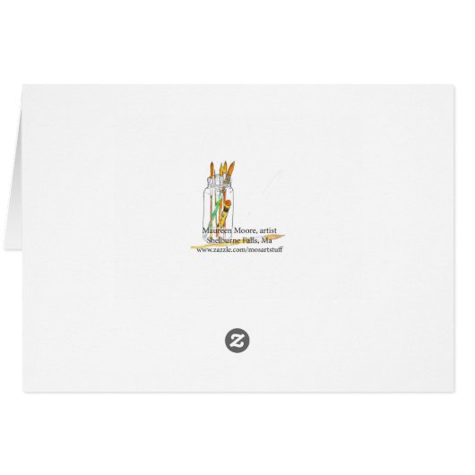 Black and white cat blank card (Back Horizontal)