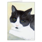 Black and White Cat Card (Front)