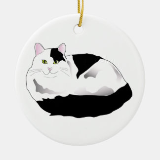 Black And White Cat Ornaments & Keepsake Ornaments | Zazzle