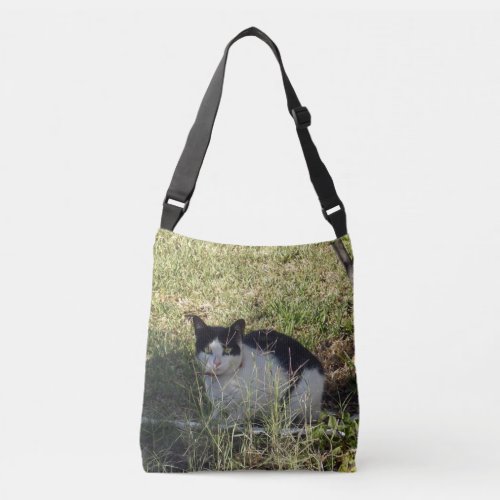 Black And White Cat Crossbody Bag